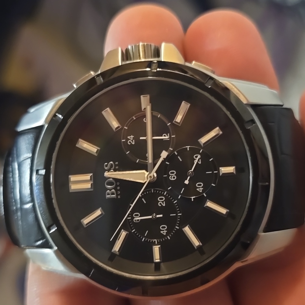Boss hugo water resistant for up to fifty meters.